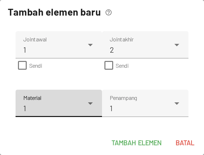 Dialog Tambah elemen