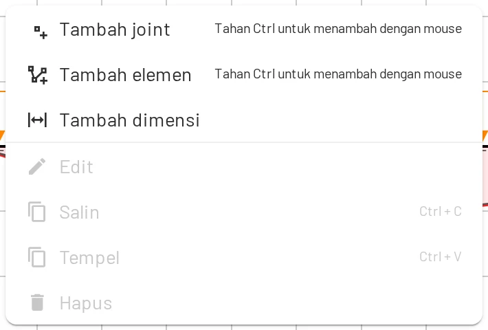 Menu kanvas