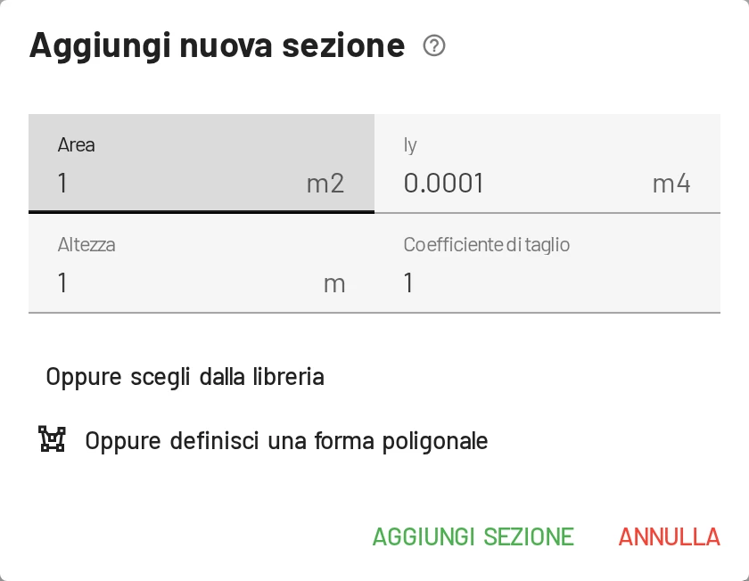 Aggiungi sezione. Oppure scegli dalla libreria, o disegna una forma poligonale.