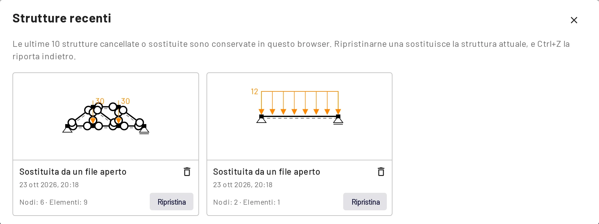 Strutture recenti