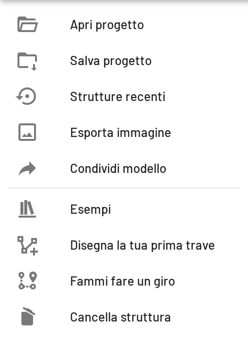 Il menu ☰