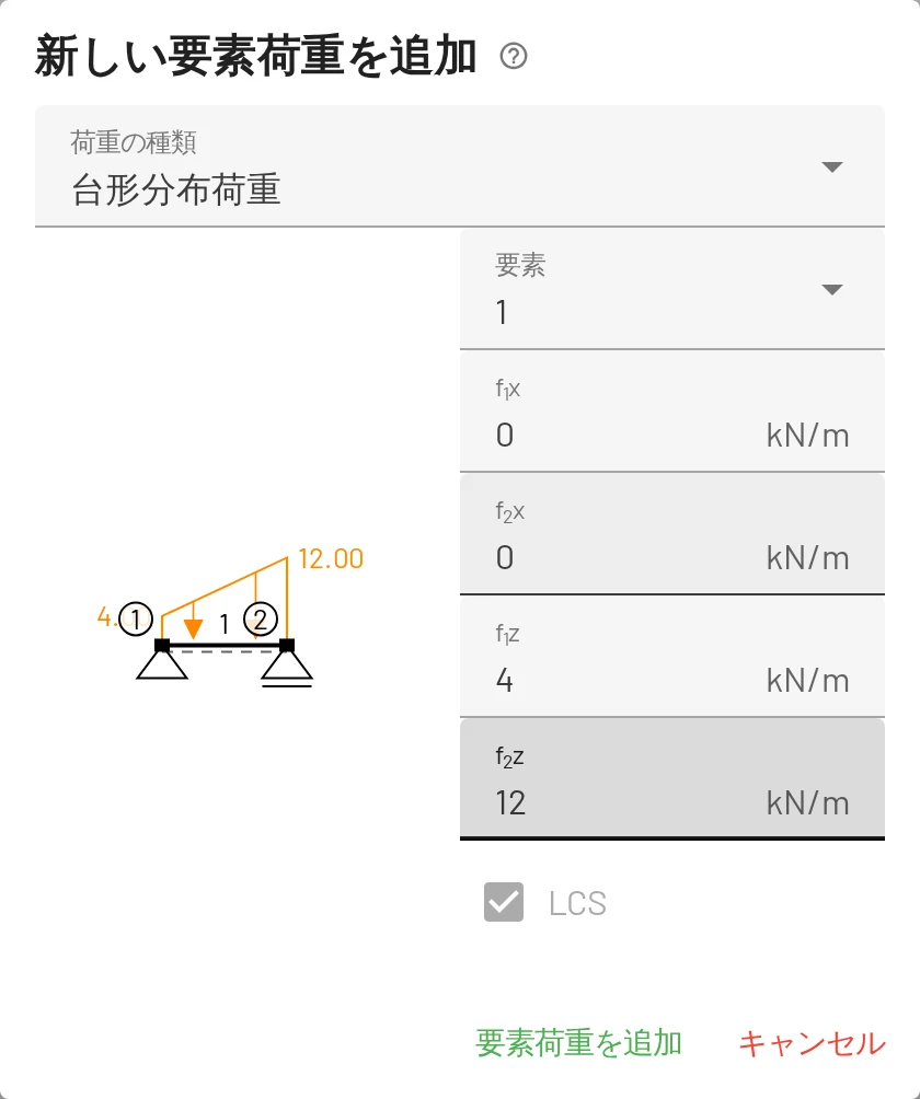 台形分布荷重