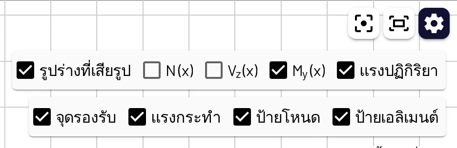 ปุ่มของโปรแกรมดูและตัวเลือกการแสดงผล