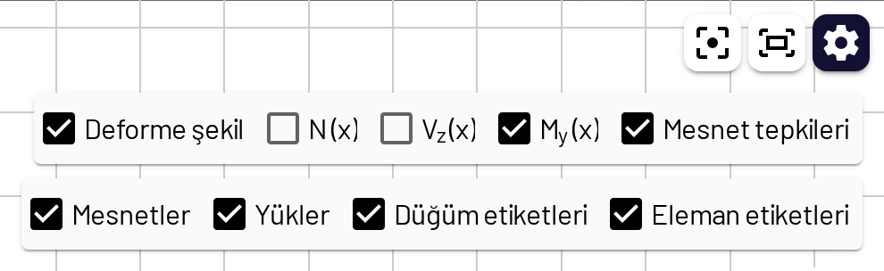 Görüntüleyici düğmeleri ve görünüm seçenekleri