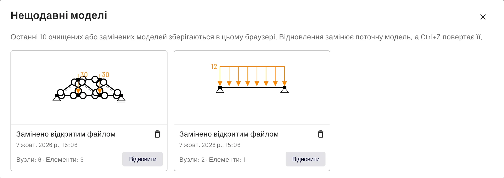 Нещодавні моделі