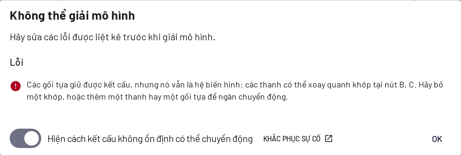 Hiện chi tiết liệt kê từng vấn đề kèm gợi ý